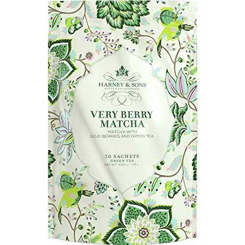 ハーニー＆サンズ ベリーベリー抹茶ティー、50ct サシェバッグ Harney & Sons Very Berry Matcha Tea, 50ct sachet bag