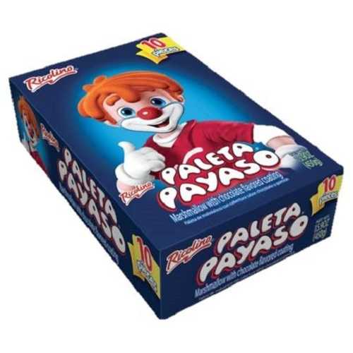 Riolino Ricolino Paleta Payosa, 10-Count Boxes (Pack of 4)