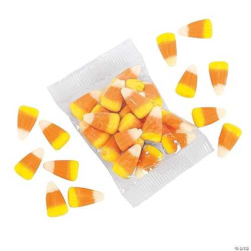 Fun Express Halloween Candy Corn Bulk 32 Individual Packets - Classic Fall Candy Mix Assorted Flavors | 2 Pounds Halloween Treats for Trick-or-Treaters, Parties & Trunk or Treat Events | Made in USA
