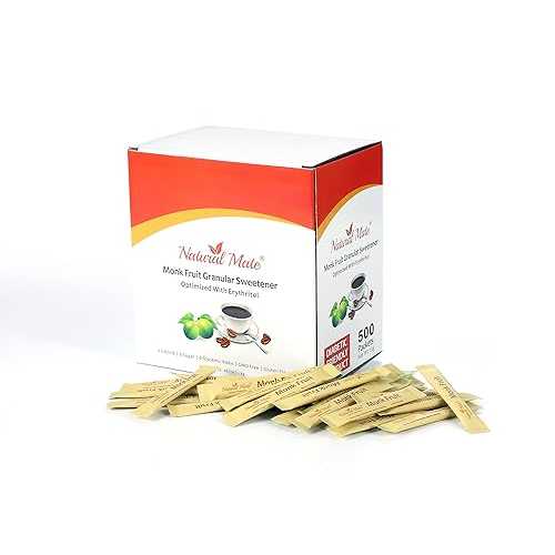 ナチュラルメイトモンクフルーツ甘味料パケット、500 カウント (2 グラム/パケット) 1パック Natural Mate Monk Fruit Sweetener Packets, 500 Count (2 grams/packet) 1 Pack画像