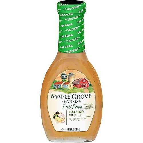 その他 Maple Grove Farms Fat Free Salad Dressing, Caesar, 8 Ounce (Pack of 12)