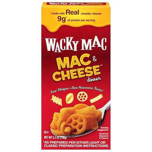 ワッキーマック マカロニ&チーズ、5.5オンス、24個パック Wacky Mac Macaroni & Cheese, 5.5 Oz,Pack of 24