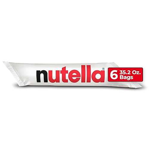 Nutella Hazelnut Spread Piping Bags, 6 Bags, Baking Supplies, Great For Restaurants And Bakeries, 211.2 Oz Total