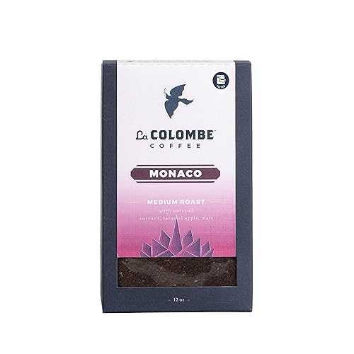 La Colombe Monaco Medium Roast Drip Grind Ground Coffee - Notes of Milk Chocolate, Graham Cracker, Black Cherry, 12 Ounce (Pack of 4)