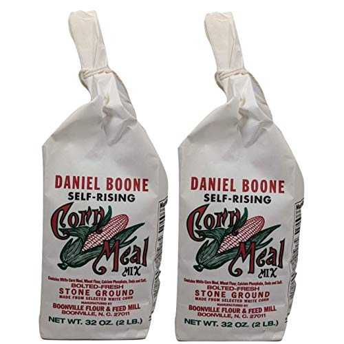 Generic Daniel Boone Self-Rising White Corn Meal Mix 2 - 2 Lb Bags Bolted-Fresh Stone Ground No Preservatives