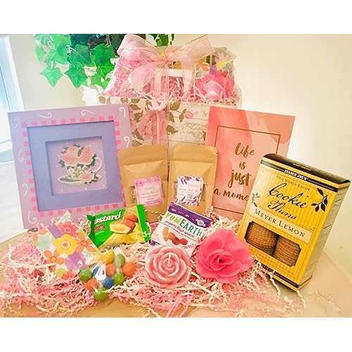 FindPeace Birthday/Get Well/Mother\u0027s Day Gift Basket for Mom - Organic Teas, Cookies and More! (Organic Lavendar \u0026 Rose Tea Set with Keepsake)