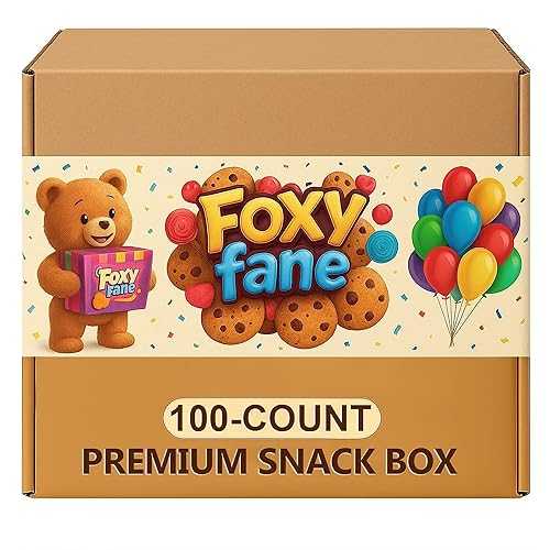 Foxy Fane 100-Count Holiday Snack Box for Kids - Perfect Variety Pack of 100 Snacks & Treats for Back to School, Christmas, Everyday Gifts - Great for Family, Friends, or Office画像