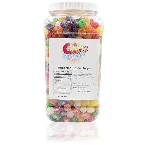 Sarah's Candy Factory Sarahs Candy Factory Assorted Spice Drops 5 Lbs in Jar