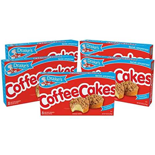 Drake's コーヒーケーキ、個別包装された朝食ペストリー 40 個 (5 箱) Drake's Coffee Cakes, 40 Individually Wrapped Breakfast Pastries (5 Boxes)