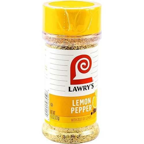 Lawry's Lemon Pepper with Zest of Lemon, 4.5 oz (Pack of 12)