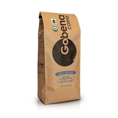 Gobena 2lb Fair Trade Organic Certified Honduran Ground Medium Roast, 100% Arabica Specialty Coffee, 32 ounces, 2 pounds, Bulk Coffee