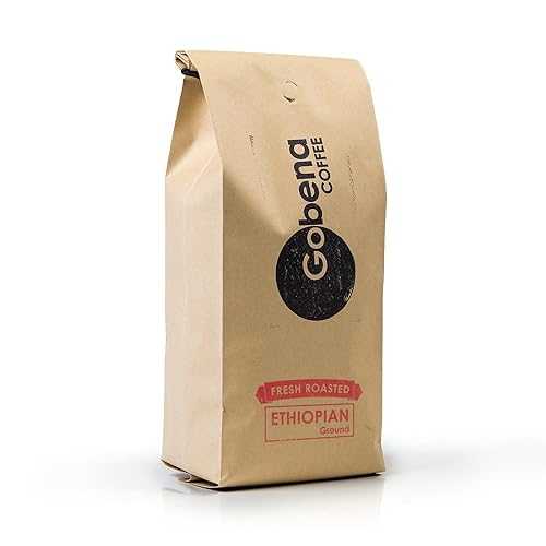 Gobena 2lb Ethiopian Yirgacheffe Ground Coffee, Light Roast, 100% Arabica Specialty Coffee, 32 ounces, 2 pounds, Bulk Coffee