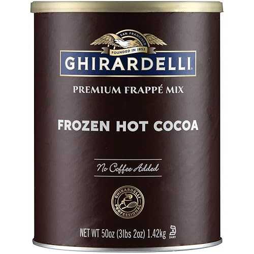 ギラデリ フローズン ホット ココア フラッペ ミックス、3.12 ポンド (6 個パック) Ghirardelli Frozen Hot Cocoa Frappe Mix, 3.12 Pound (Pack of 6)