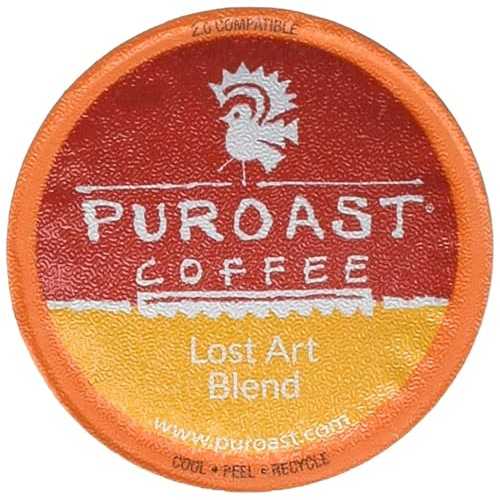 Puroast Coffee Puroast Low Acid Coffee| Lost Art Single Serve Pods | Medium Roast | High Antioxidants & High pH |No Bitter Aftertaste | Reduced Heartburn & GERD Friendly | 72 Count - Compatible with Keurig Bre