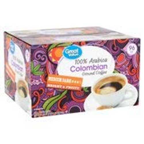Great Value 100% Arabica Colombian Coffee Pods, Medium-Dark Roast, 96 Count- 0.33 each (Pack of 1) 13,699円