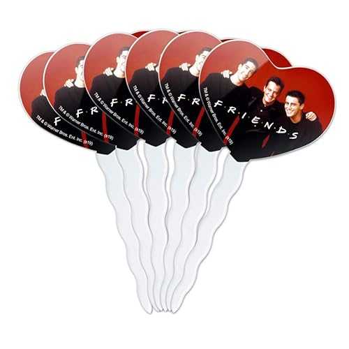 GRAPHICS & MORE Friends The Boys Heart Love Cupcake Picks Toppers Decoration Set of 6画像