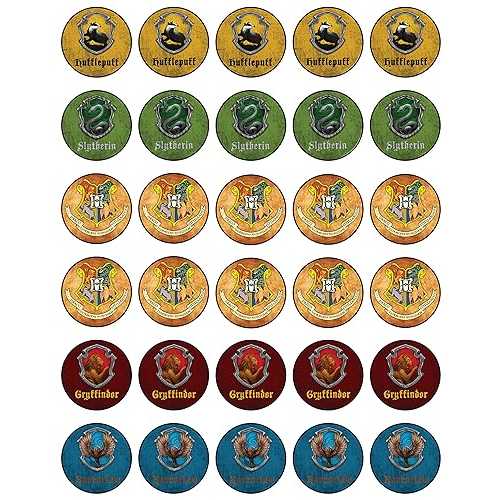 HAPPY CHOICES 30 x Cupcake Toppers - Wizarding World Inspired Collection of Edible Cake Decorations | Uncut on Wafer Sheet