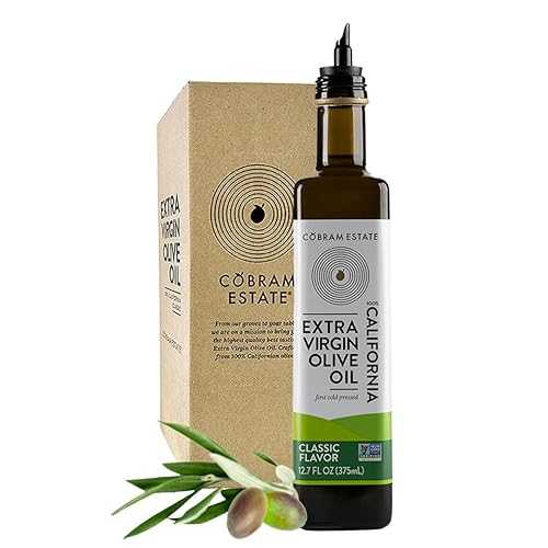 Cobram Estate Classic 100% California Extra Virgin Olive Oil, First Cold Pressed, Non-GMO, Keto Friendly, High in Antioxidants, Fresh & Fruity, 375ml Bottle