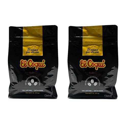 Cafe El Coqui Supremo、1 ポンド - El Coqui Supreme ローストコーヒー豆 100% プエルトリココーヒー、1 ポンド (2 パック) Cafe El Coqui Supremo, 1 lb - El Coqui Supreme Roasted Coffee Beans 100% Puerto Rican Coffee, 1 pou
