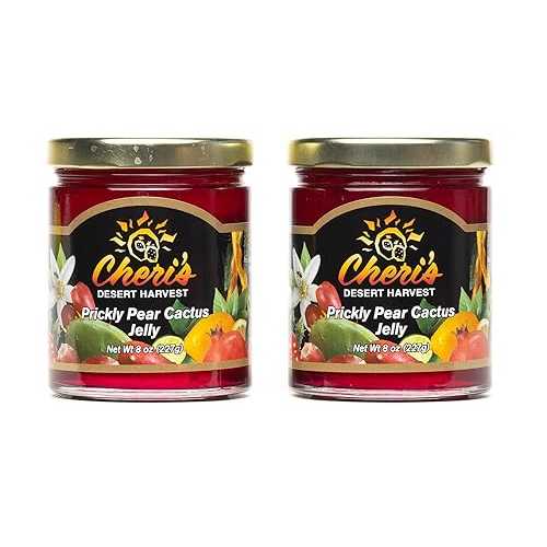 Cheri's Desert Harvest Cheris Desert Harvest, Jelly Prickly Pear Cactus, 8 Ounce (2 Jars)