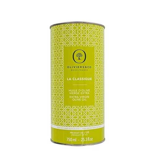 La Classique Extra Virgin Olive Oil by Oliviers & Co | Cold-Pressed Spanish EVOO | 100% Picual Olives | High Polyphenol | Gourmet Holiday Gift for Healthy Cooking | 750 ml Metal Tin