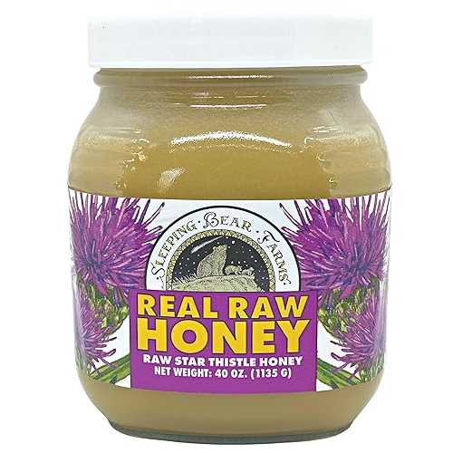 Sleeping Bear Farms 2.5 pound (40oz) REAL Raw Honey Harvested by our Beekeepers, From Our Hives Packed in Glass