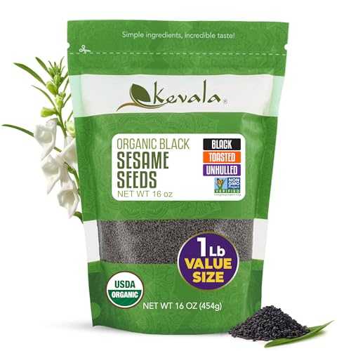 ??? ??? ?? ?? ?? ? 16?? ? 1??? ? ?? ?? ?? ? ?? ?? ? ?? ?? ??? ? ??? ?? ?? kevala Organic Black Toasted Sesame Seeds - Unhulled Roasted Seeds Ideal for Preparing a Black