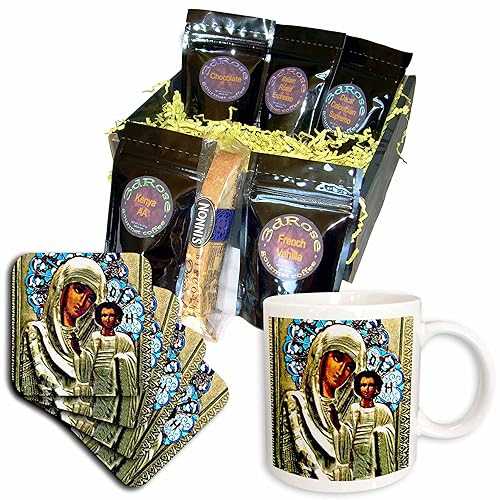 3dRose 聖母マリアのロシアのアイコン コーヒー ギフト バスケット、マルチ 3dRose Russian Icon of The Blessed Mary Coffee Gift Basket, Multi 12,882円