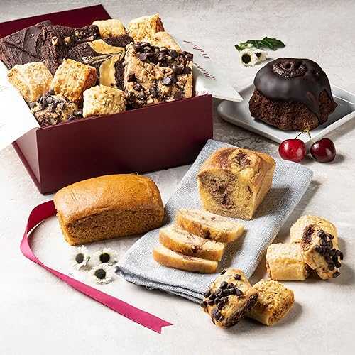 Dulcet Gift Baskets Dulcet Gift Basket - Beautiful Designed Box with Magnetic Closing Clasp - Gift Basket with Freshly Baked Gourmet Goods Each Individually Wrapped - Personalized Notes Included.