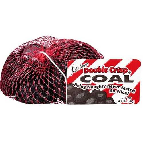 Bag of Coal - パーマー ダブルクリスプ チョコレート キャンディ コール - 18 袋入りケース (各 3.4 オンス) Bag of Coal - Palmer Double Crisp Chocolate Candy Coal - Case of 18 Bags, (3.4 Oz Each)