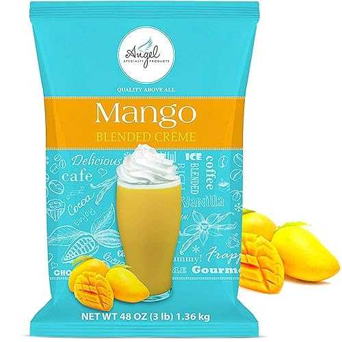 Angel Specialty Products、ブレンドスムージー、インスタントフラッペパウダードリンクミックス、3ポンド袋、マンゴー [34食分] Angel Specialty Products, Blended Smoothie, Instant Frappe Powder Drink Mix, 3-Pound Bag, Mango [34 Servings