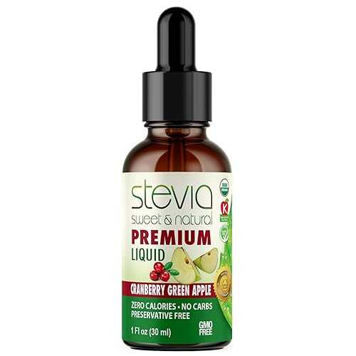 STEVIA INTL Cranberry Green Apple Premium Quality Stevia Drops | Organic Liquid Stevia | Sugar Substitute | 100% Pure Extract | All Naturally Sweet | Non-Bitter, 0 Calorie, NON-GMO, Diabetic & Keto Friendly (1