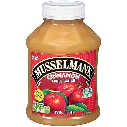 Musselman's シナモンアップルソース、48 オンス (2 個パック) Musselmans Musselman's Cinnamon Apple Sauce, 48 Ounces (Pack of 2)