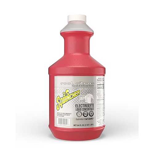 Sqwincher Liquid Concentrate | Cool Citrus Flavored | Low Calorie | Low Sodium | Electrolyte Replenishment Hydration Drink Mix | Makes 5 Gallons of Bevrage | 64 oz (Pack of 6)