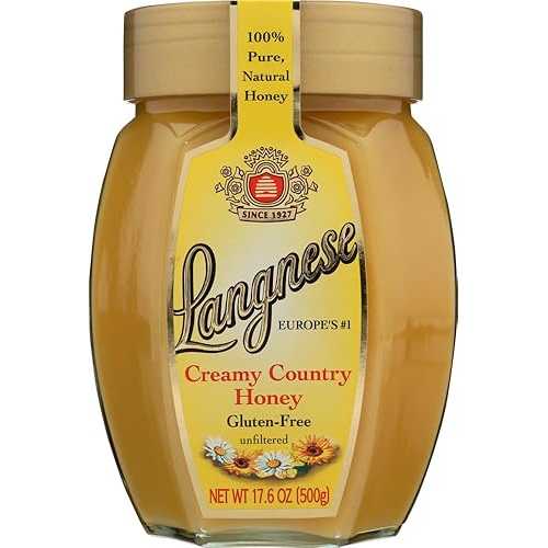 ラングネーゼカントリー クリーミーハニー、17.6オンスのガラス瓶（10個パック） Langnese Country Creamy Honey, 17.6oz Glass Jars (Pack of 10)