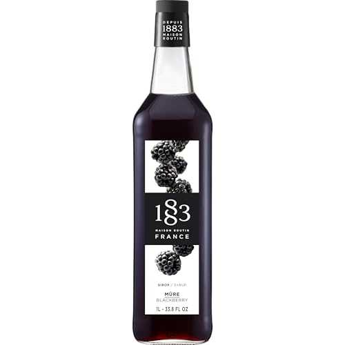 1883 ???? ??, ???, ??? ??, 1?? ??? 1883 MAISON ROUTIN 1883 Blackberry Syrup for Drinks, Made in France, 1 Liter Glass Bottle