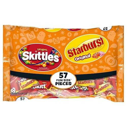 リグレー スキットルズ/スターバースト バラエティ バッグ、57 カラット、23.4 オンス Wrigley Skittles/Starburst Variety Bag, 57 ct, 23.4 oz