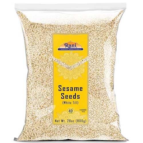 Rani Brand Authentic Indian Products Rani Sesame Seeds Whole White, Hulled (Till) 28oz (800gm) ~ All Natural | Gluten Friendly | NON-GMO | Kosher | Vegan | Indian Origin