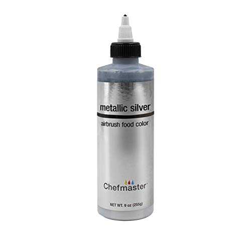シェフマスター エアブラシ フードカラー、9オンス、メタリックシルバー Chefmaster Airbrush Food Color, 9-Ounces, Metallic Silver画像