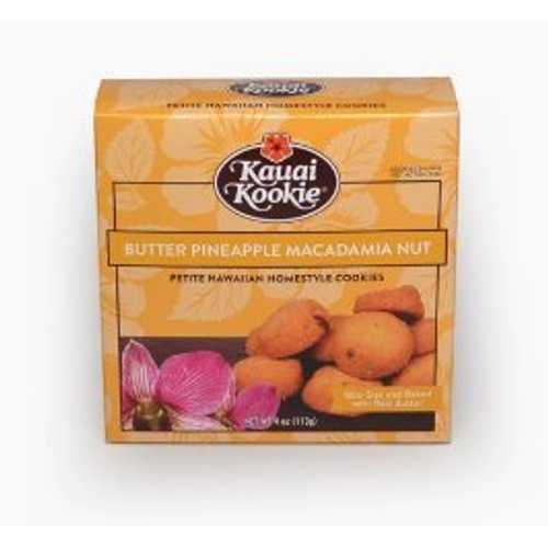 Kauai Kookies Kauai Pineapple Macadamia Butter Cookies 4 oz by Kauai Kookie