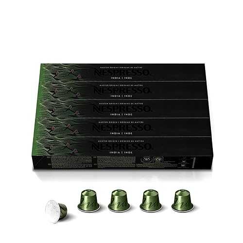 Nespresso Capsules Original, India Master Origin, Dark Roast Coffee, 50 Count Coffee Pods