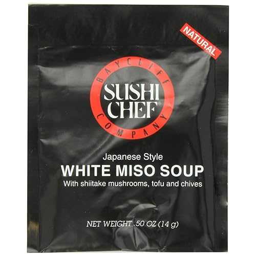 寿司職人 白味噌汁ミックス、0.50オンスパケット（24個パック） Sushi Chef White Miso Soup Mix, 0.50-Ounce Packets (Pack of 24)