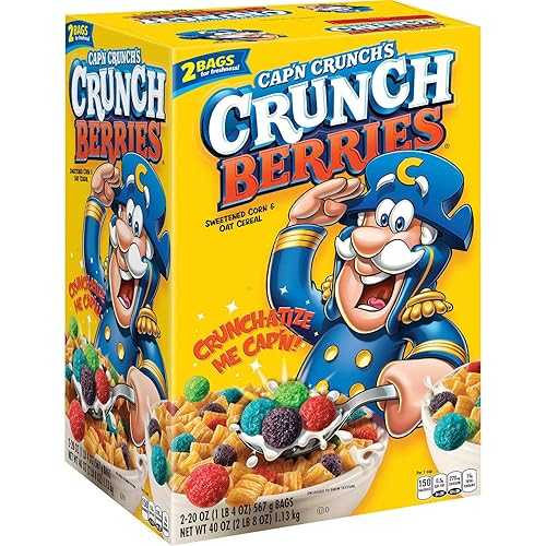 キャプテン クランチ ベリーズ ブレックファスト シリアル、40 オンス Cap'n Crunch Berries Breakfast Cereal, 40 Ounce