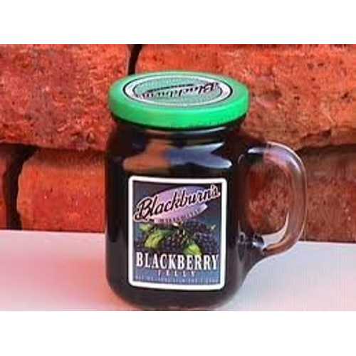 Blackburn's Preserves & Jellys 18オンス 再利用可能なハンドル付きガラスマグジャー (3個パック) (ブラックベリーゼリー) Blackburn's Preserves & Jellys 18oz Reusable Handled Glass Mug Jar (Pack of 3) (Blackberry Jelly)
