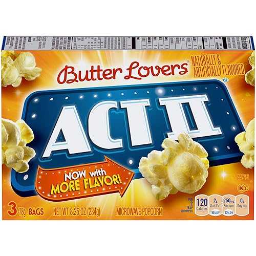 Act II Butter Lovers 電子レンジ対応ポップコーン 3 個 (12 個パック) Act II Butter Lovers Microwavable Popcorn, 3 Count (Pack of 12)