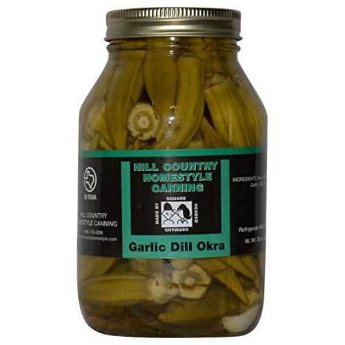 Bluebonnet Creek Farms Texas Hill Country Pickled Garlic Dill Okra 32 oz 6,294円