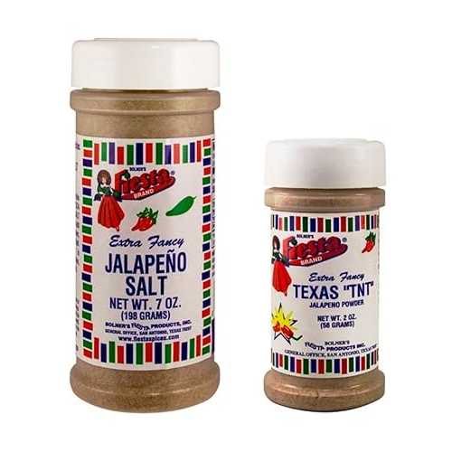 Bolner's Fiesta エクストラ ファンシー ハラペーニョ ソルトとハラペーニョ ペッパー パウダー バンドル、2～7 オンス Bolner's Fiesta Extra Fancy Jalapeno Salt and Jalapeno Pepper Powder Bundle, 2-7 Ounces
