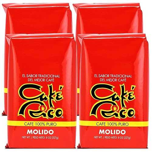 カフェ リコ グラウンド レギュラー プエルトリコ コーヒー、8オンスバッグ (4個パック) Caf・・ Rico Cafe Rico Ground Regular Puerto Rican Coffee, 8 Ounce Bag (Pack of 4)