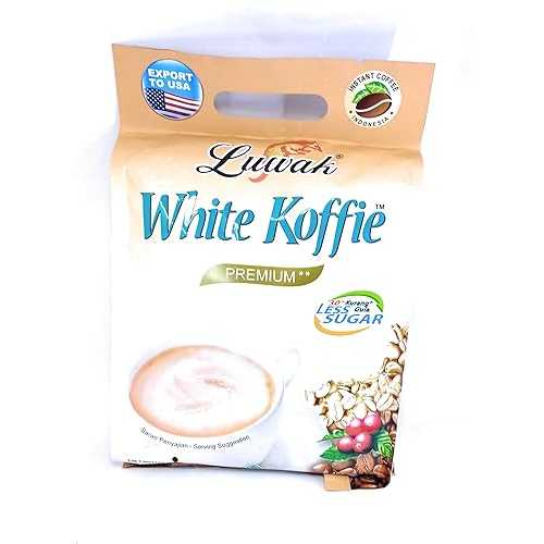 コピ ルアク ホワイト コフィー プレミアム レスシュガー コーヒー 20カラット、400グラム (3個パック) Kopi Luwak White Koffie Premium Less Sugar Coffee 20-ct, 400 Gram (Pack of 3)