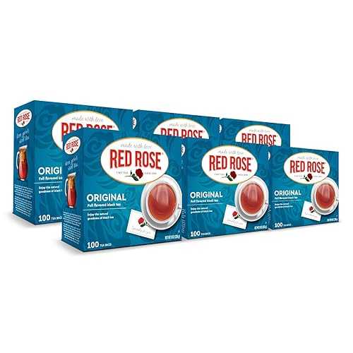 Red Rose Teas Black Tea, Original Black, 100 Count (Pack of 6)